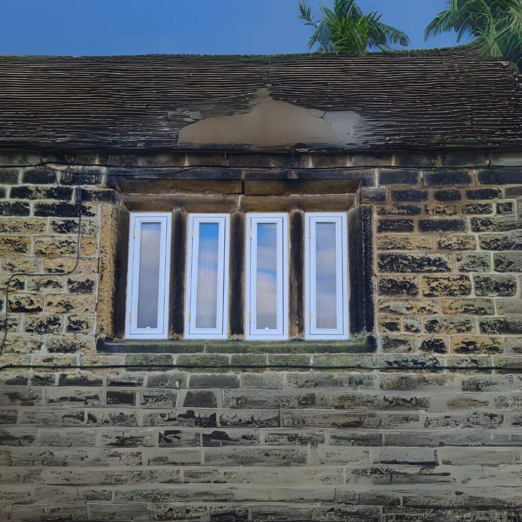 Yorkshire stone house with period windows