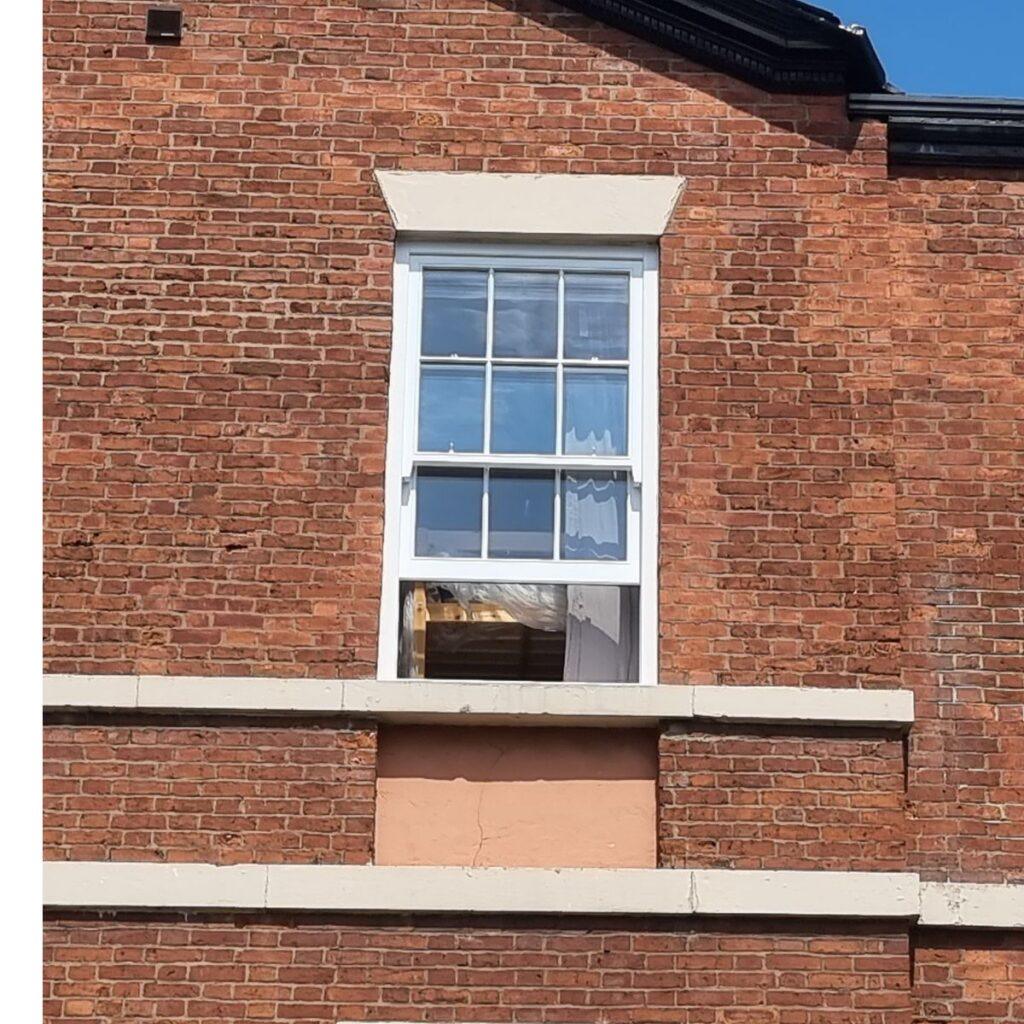 Yorkshire stone house with traditional sash windows