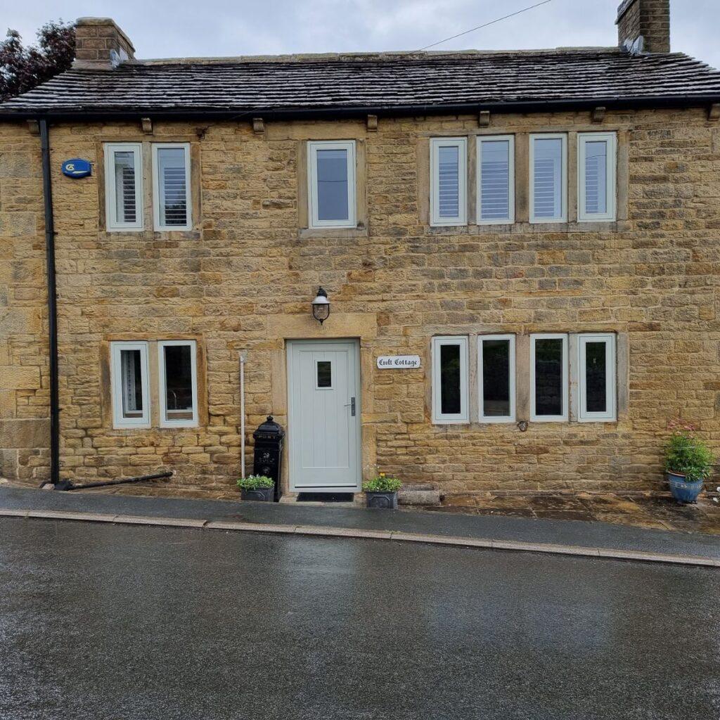 Timber casement windows on a Yorkshire stone barn conversion
